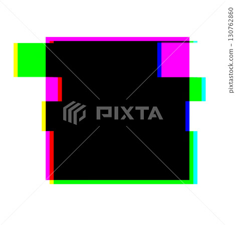 Glitch Neon square frame with Retro 80s, Y2K Vibe Glitch Neon square frame with Retro 80s, Y2K Vibe 130762860