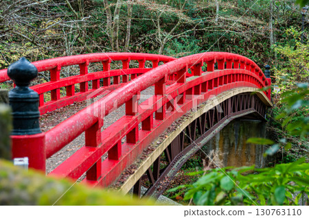 The red bridge at Iwayado Park 130763110