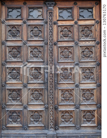 Door, west portal of the church of St. Mark in Zagreb, Croatia Door, west portal of the church of St. Mark in Zagreb, Croatia 130763170