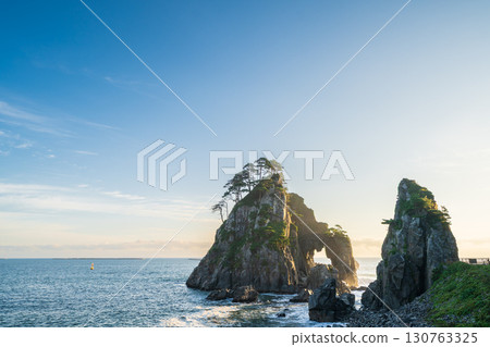 "Iwate Prefecture" Kosode Coast, Tsurigane Cave Scenery, Kosode Coast 130763325