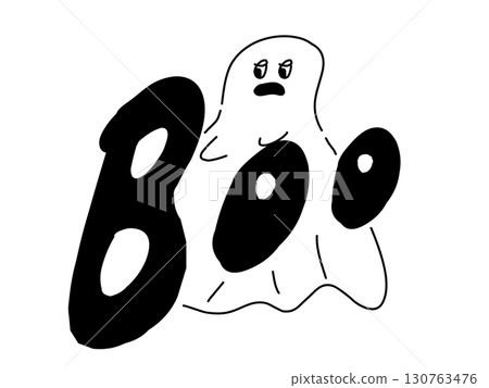 Simple white background design with cute ghost and big BOO letters | Ghost, BOO, Haunted, Halloween Simple white background design with cute ghost and big BOO letters | Ghost, BOO, Haunted, Halloween 130763476