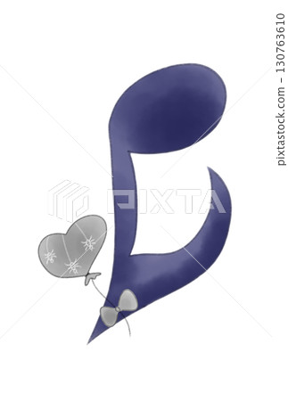 Musical notes with Halloween balloons Musical notes with Halloween balloons 130763610