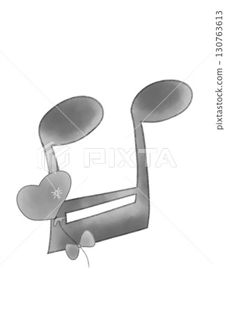 帶有萬聖節氣球的音符 130763613