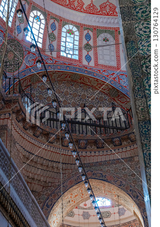Istanbul, Turkey. The New Mosque in Istanbul. Valide Sultan Mosque. Islamic architecture. 130764129