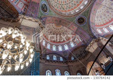 Istanbul, Turkey. The New Mosque in Istanbul. Valide Sultan Mosque. Islamic architecture. 130764142