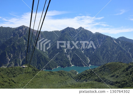 Spectacular views of Mt. Tateyama and Lake Kurobe from the Tateyama Ropeway Spectacular views of Mt. Tateyama and Lake Kurobe from the Tateyama Ropeway 130764302