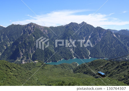 Spectacular view of Mt. Tateyama and Lake Kurobe from Daikanbo Spectacular view of Mt. Tateyama and Lake Kurobe from Daikanbo 130764307
