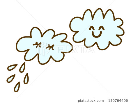 Pop and simple hand-drawn illustrations | Smile Cloud | Kindergarten Nursery 130764406