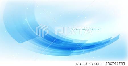 Abstract modern technology blue curve lines background with sparkle decoration elegant. 130764765