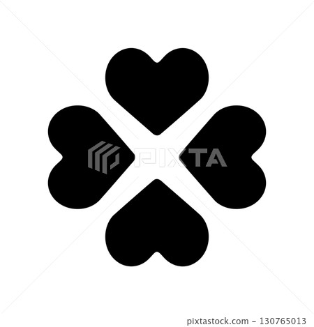 四片葉子的三葉草圖標說明 130765013