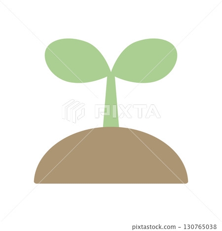 植物從土壤中發芽的圖示插圖 植物從土壤中發芽的圖示插圖 130765038