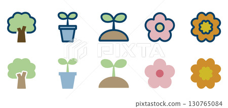 植物圖示插圖集 植物圖示插圖集 130765084