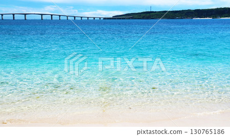 Blue sea and bridge Blue sea and bridge 130765186