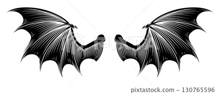 Bat Dragon Devil Demon Vampire Wings Illustration Bat Dragon Devil Demon Vampire Wings Illustration 130765596