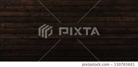 Background image of a dark brown horizontal wooden fence with grain Background image of a dark brown horizontal wooden fence with grain 130765681