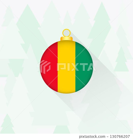 Guinea National Flag Christmas Decoration. Guinea National Flag Christmas Decoration. 130766207