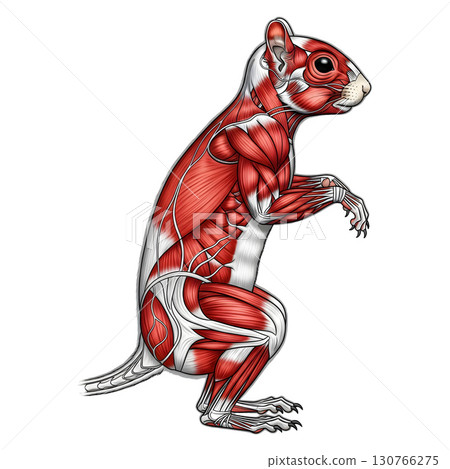 squirrel anatomy llustration 130766275