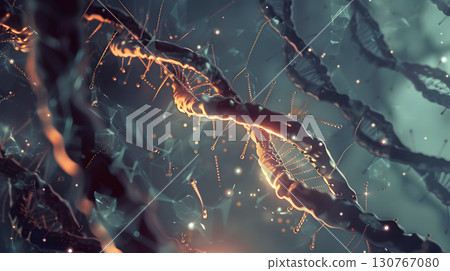 Biology Molecule Double Helix, illustration of a biology molecule Biology Molecule Double Helix, illustration of a biology molecule 130767080