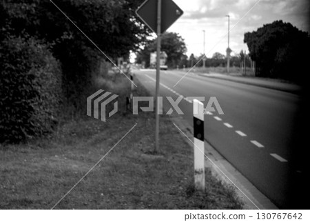 rural road in the steppe 130767642