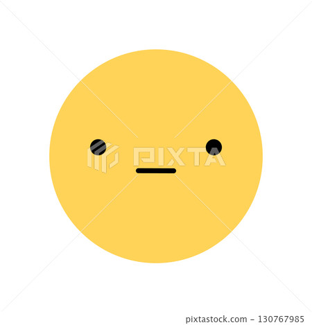 Minimalist yellow emoji face Minimalist yellow emoji face 130767985