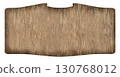 Empty wooden sign showing wood grain and knots on transparent background 130768012