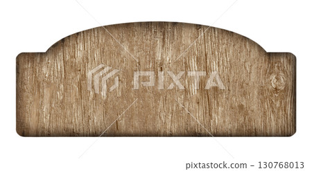 Empty wooden sign with rounded edges on transparent background Empty wooden sign with rounded edges on transparent background 130768013
