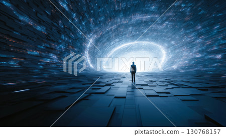 象徵未來科技進步的圖像 130768157