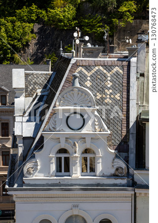 Details of historical architecture, Karlovy Vary, Czechia 130768473