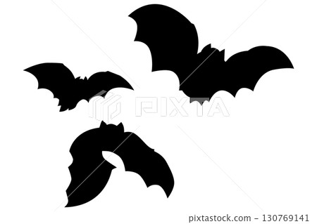 Halloween bat silhouette illustration vector Halloween bat silhouette illustration vector 130769141