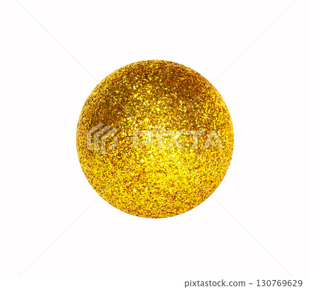 Golden Christmas ball isolated on white background Golden Christmas ball isolated on white background 130769629