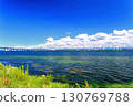Lake Biwa Bridge and blue sky 130769788