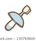 Simple and cute baby toothbrush icon illustration material 130769800