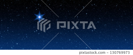 Bright Christmas star in the starry sky 130769973