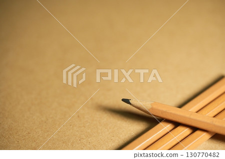 Pencil on the desk Pencil on the desk 130770482
