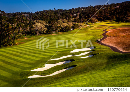 Pebble Beach golf course, Monterey, California, usa Pebble Beach golf course, Monterey, California, usa 130770634