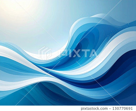 Abstract gradient background where ocean blue and white blend together. Soft flowing lines. Abstract gradient background where ocean blue and white blend together. Soft flowing lines. 130770691