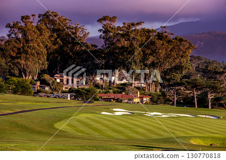 Pebble Beach golf course, Monterey, California, usa 130770818