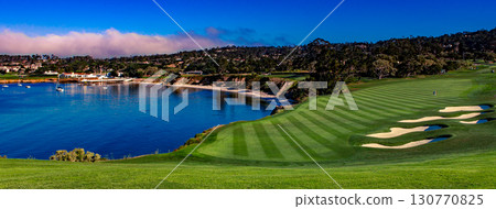 Pebble Beach golf course, Monterey, California, usa 130770825