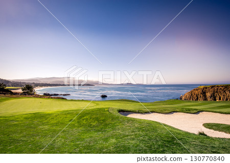 Pebble Beach golf course, Monterey, California, usa Pebble Beach golf course, Monterey, California, usa 130770840