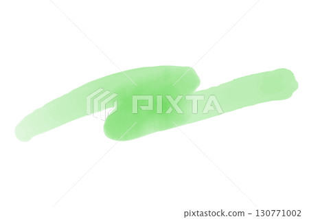 Watercolor-style underline illustration green 130771002