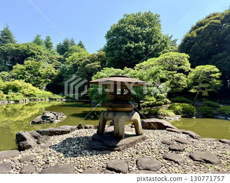 舊古川庭園、舊古川亭、日本庭園、七月 130771757