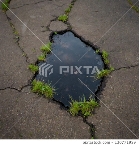 Puddles on the road 130771959