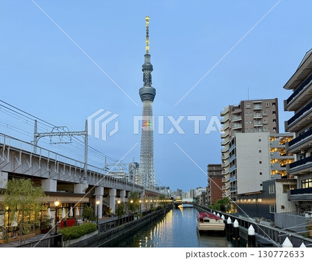 Skytree seen from Genmori Bridge 130772633