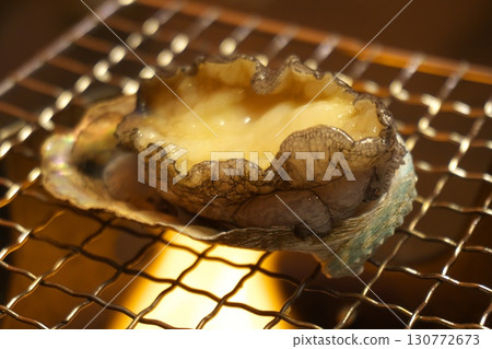 Image of live abalone grilled Image of live abalone grilled 130772673