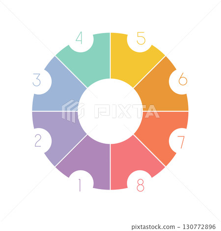 Infographicks template for presentation or newsletters, Powerpoint and Keynote, newsletter. Colored gears numbered with space for text at eight 8 positions Infographicks template for presentation or newsletters, Powerpoint and Keynote, newsletter. Colored gears numbered with space for text at eight 8 positions 130772896