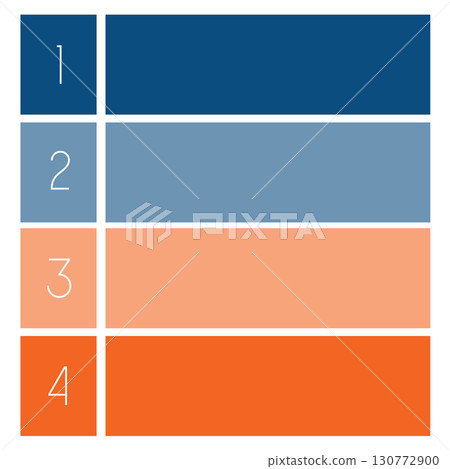 Colored horizontal stripes for four 4 positions. Colored horizontal stripes for four 4 positions. 130772900