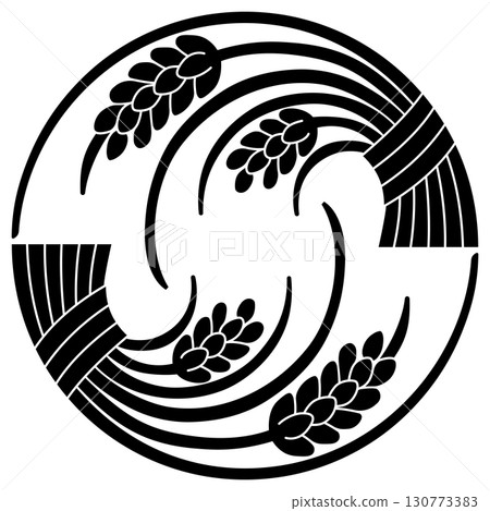 It's a family crest. It is called Futari Ina no Maru. 130773383