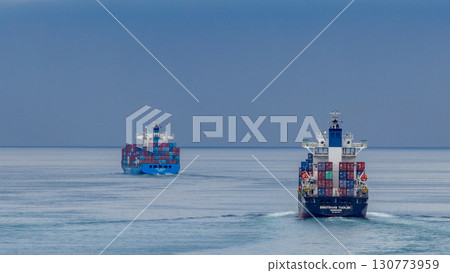 Container cargo ship freight shipping transport logistic international, Global business industry transportation logistic import export by container cargo ship, Container ship sea freight. Container cargo ship freight shipping transport logistic international, Global business industry transportation logistic import export by container cargo ship, Container ship sea freight. 130773959