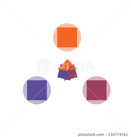 Color circular infographics 3 isolated on white background Color circular infographics 3 isolated on white background 130774562