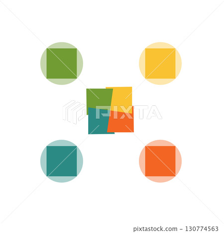 Color circular infographics 4 130774563